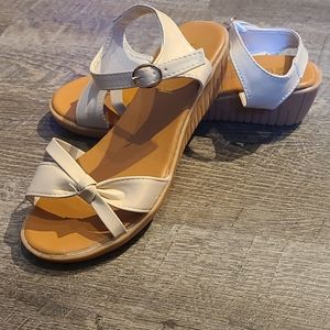 Knot decor Ankle Strap Wedge Sandals